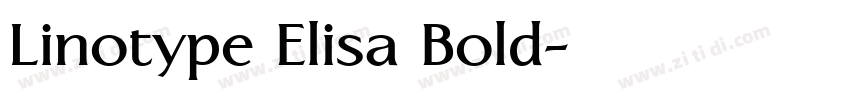 Linotype Elisa Bold字体转换